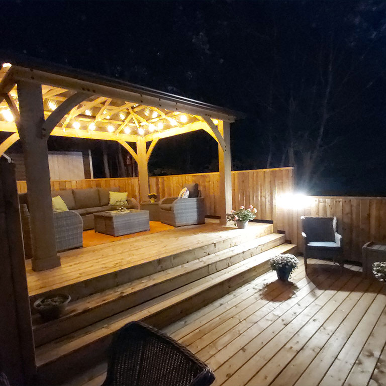 Deck with lights