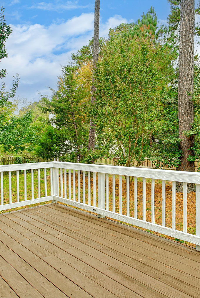 Wooden deck installation